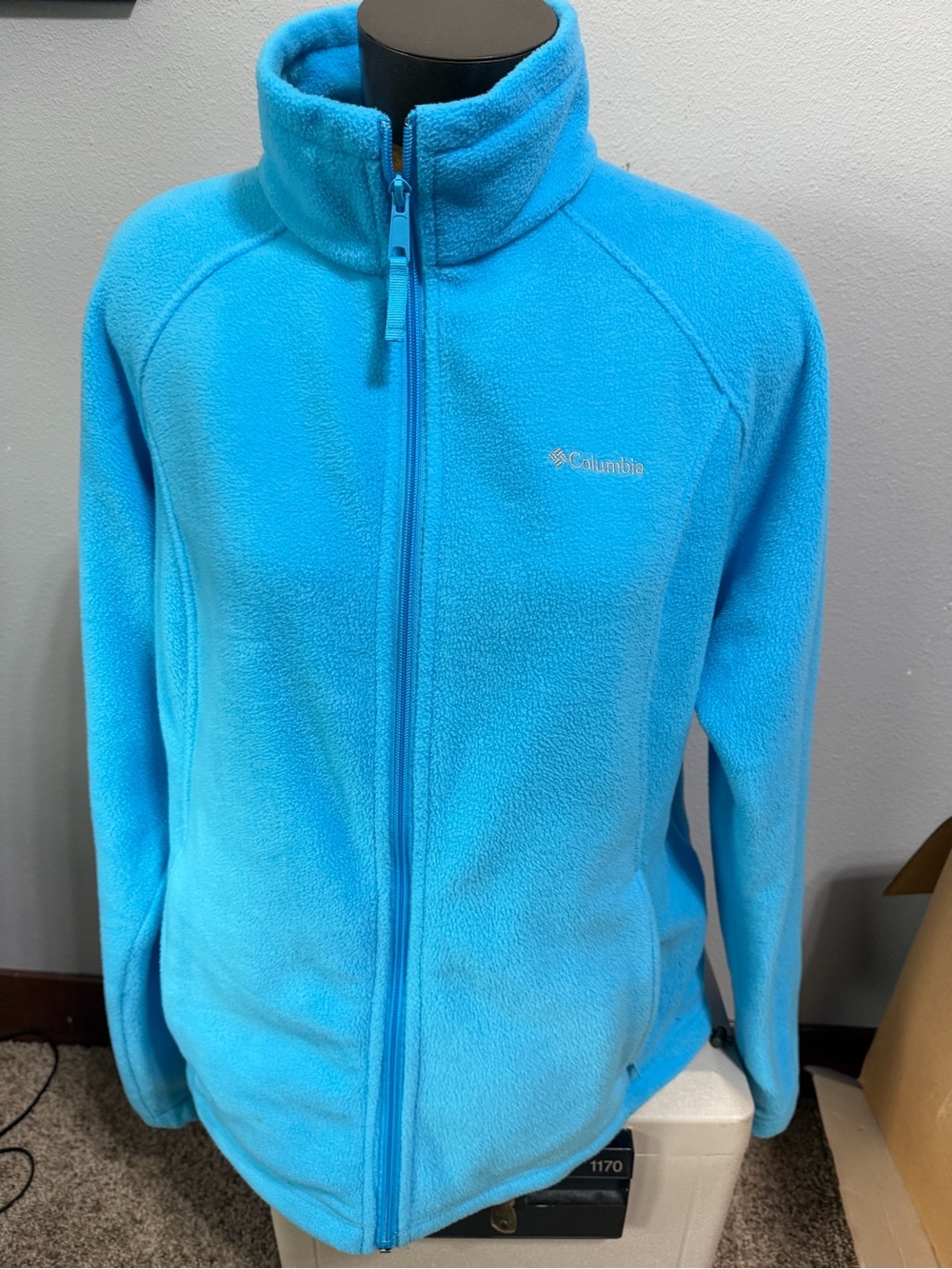 Columbia Bright Turquoise Full‑Zip Womens Fleece Jacket